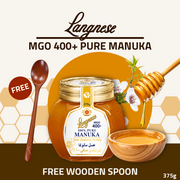 [FREE WOODEN SPOON] Langnese Pure Manuka Honey MGO 400+ 375g | Premium New Zealand Manuka Honey