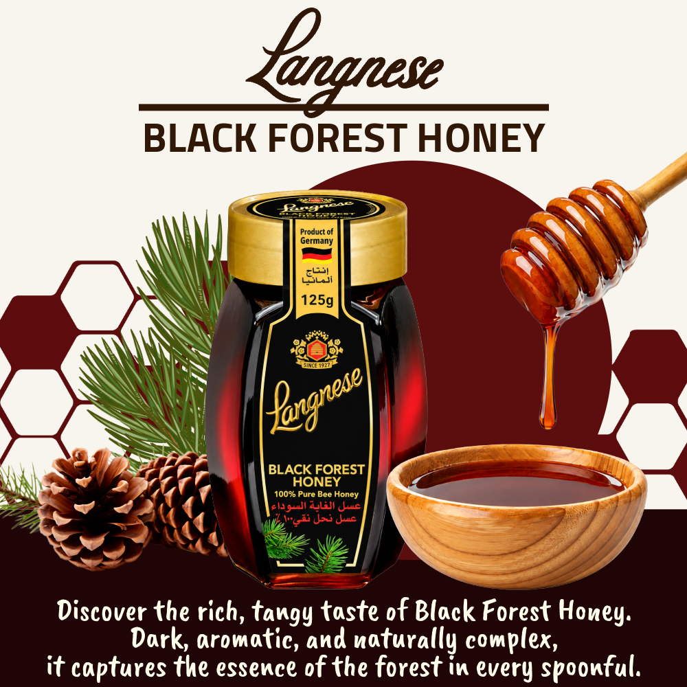 Langnese Black Forest Honey 125g | 100% Pure Bee Honey | Premium German Honey