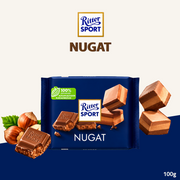 [Pre-Order] Ritter Sport Nugat Chocolate | Milk Chocolate with Smooth Hazelnut Filling | 100g