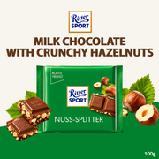 [Pre-Order] Ritter Sport Nut Splitter Chocolate | Milk Chocolate with Crunchy Hazelnuts | 100g
