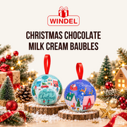 [Pre-Order] Windel Christmas Chocolate Milk Cream Baubles | Festive Milk Chocolate Treats | 32g