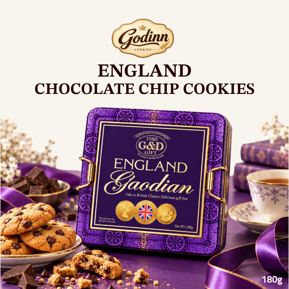 [Pre-Order] Godinn England Chocolate Chip Cookies | Classic Chocolate Chip Biscuits | 180g