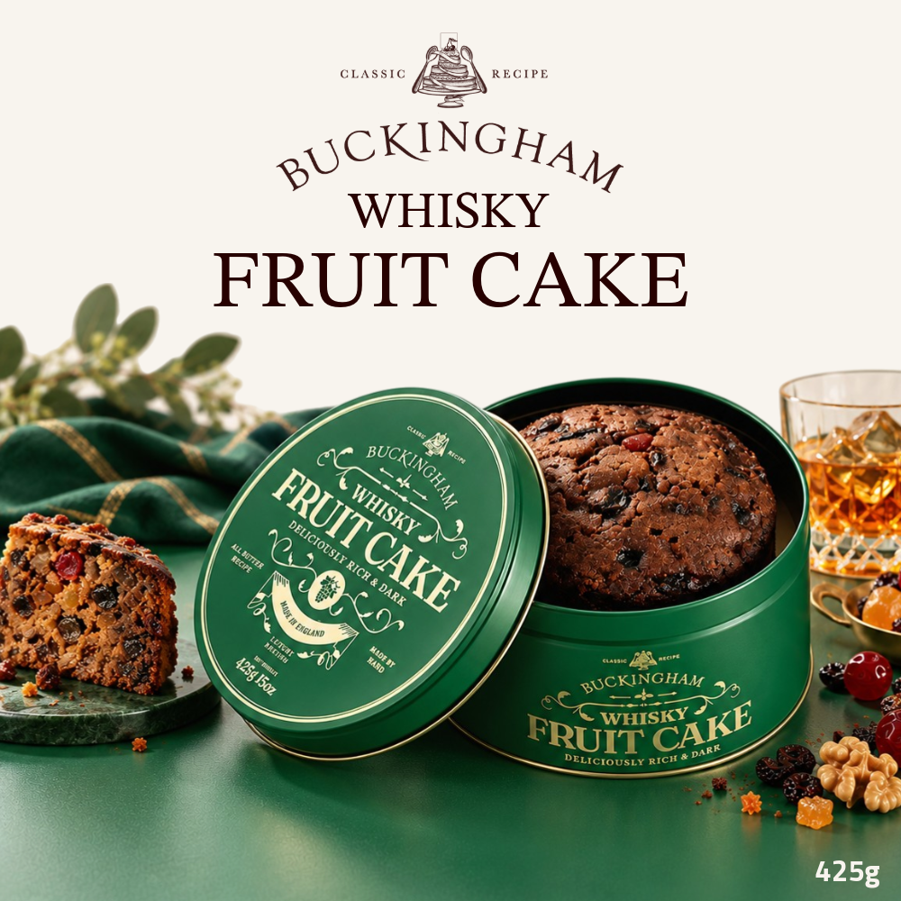 [Pre-Order] Buckingham Whisky Fruit Cake | Traditional Fruit Cake with Whisky | 425g