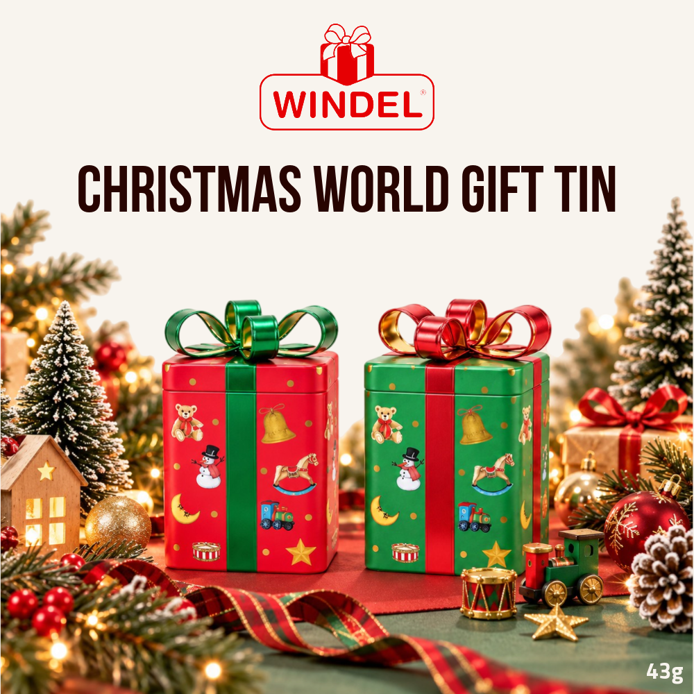[Pre-Order] Windel Christmas World Gift Tin | Assorted Christmas Chocolates | 43g