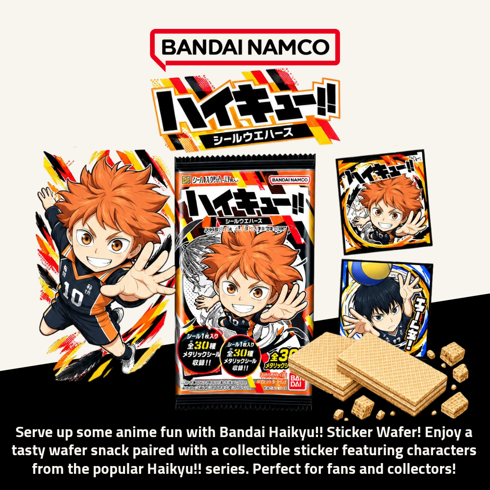 Bandai Haikyu!! Metallic Sticker & Cocoa Wafer 13g