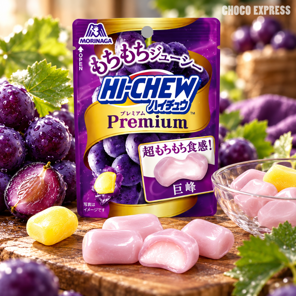 [Pre-Order] Morinaga Hi-Chew Premium Kyoho Grape | Premium Grape Flavour Chewy Candy | 32g