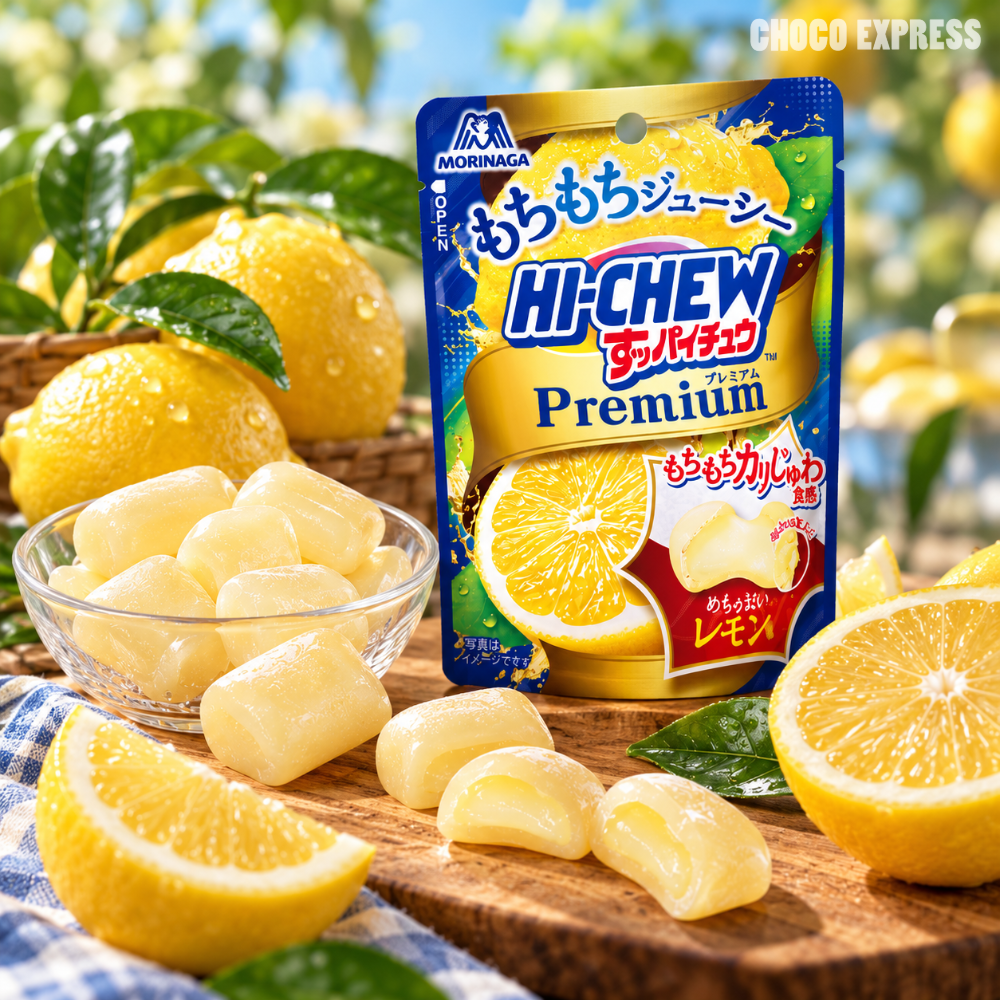 [Pre-Order] Morinaga Hi-Chew Premium Lemon | Premium Lemon Flavour Chewy Candy | 32g