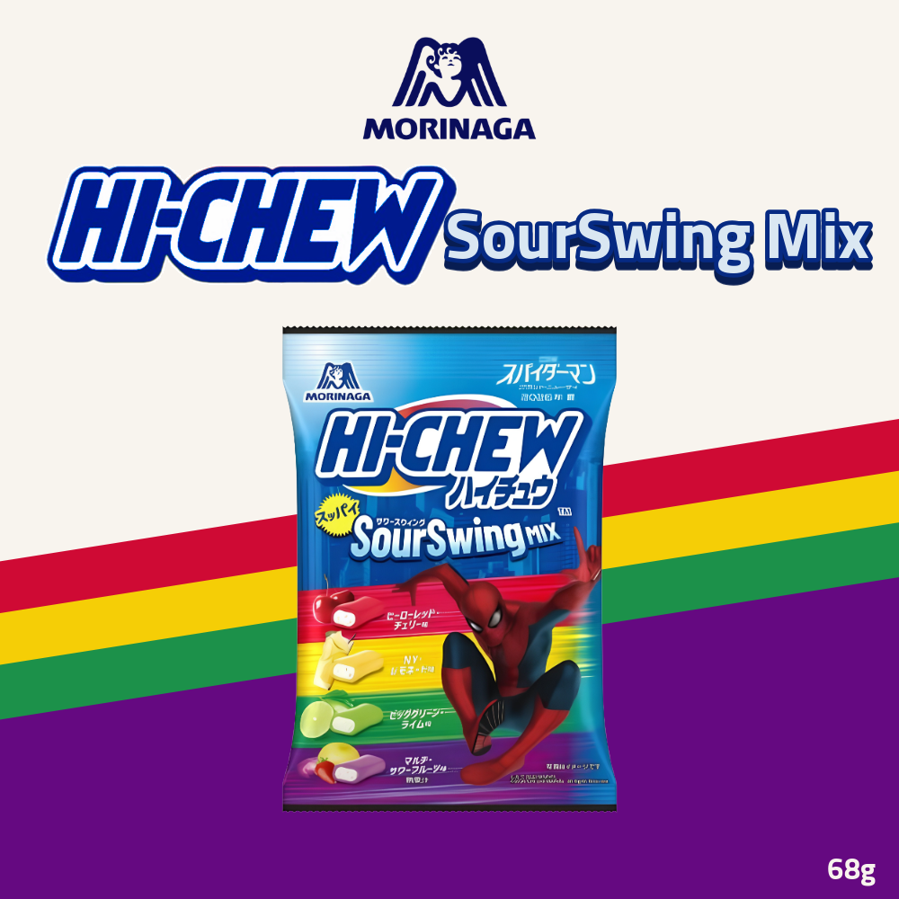 [Pre-Order] Morinaga Hi-Chew Sour Swing Mix | Cherry, Lemonade, Lime & Multi-Sour Fruit | 68g