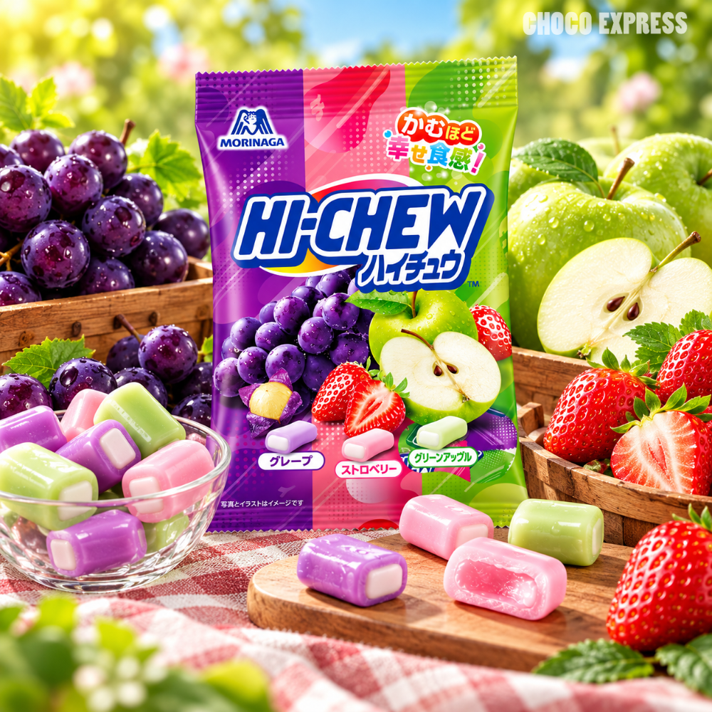 [Pre-Order] Morinaga Hi-Chew Assortment | Grape, Strawberry & Apple | 86g