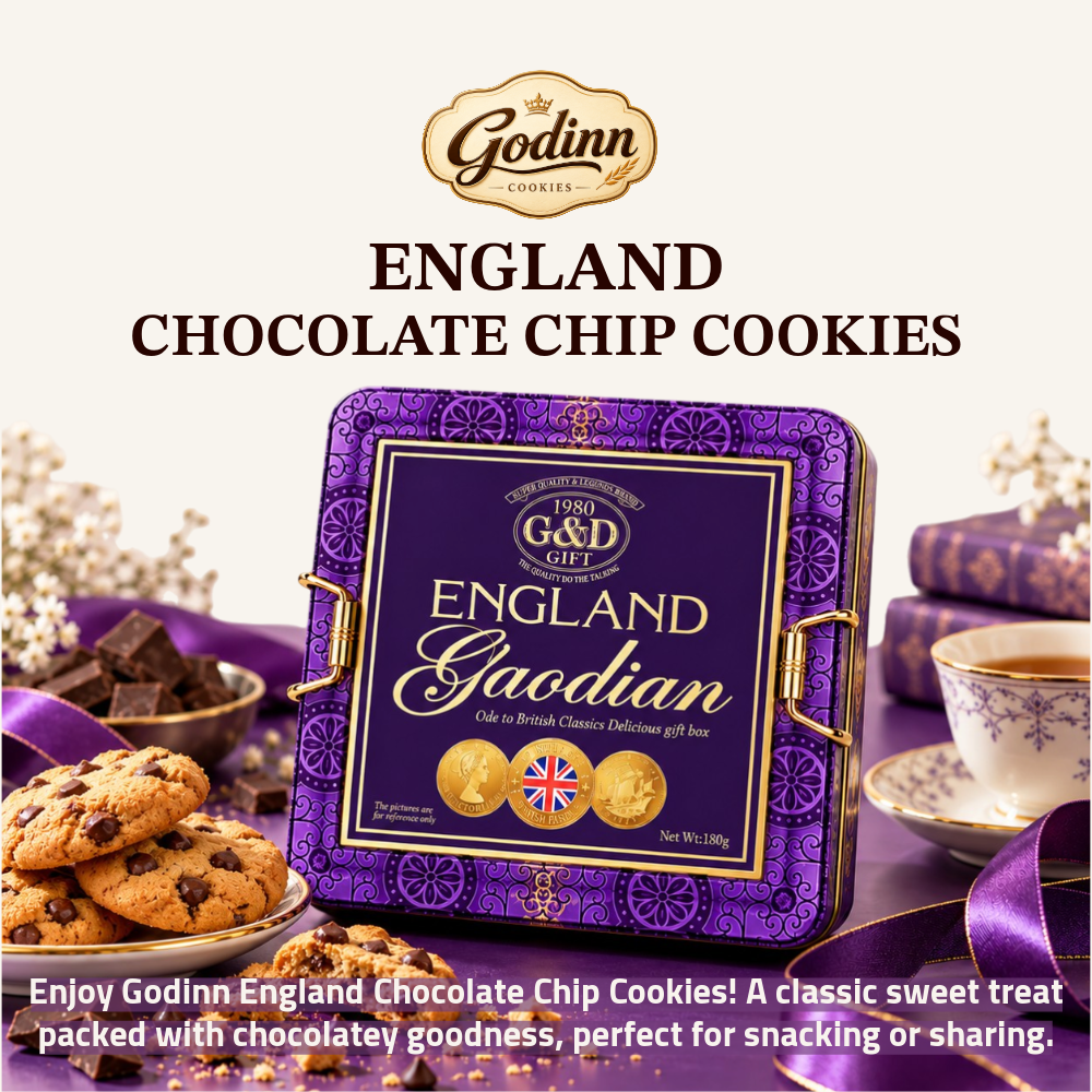 [Pre-Order] Godinn England Chocolate Chip Cookies | Classic Chocolate Chip Biscuits | 180g