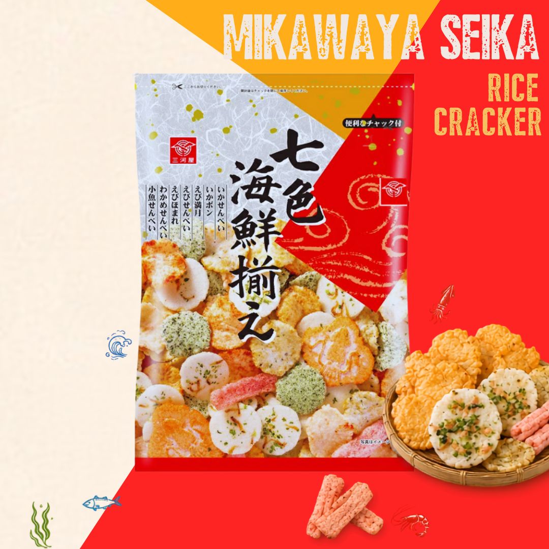 Mikawaya Seika Seafood Rice Cracker: 125g