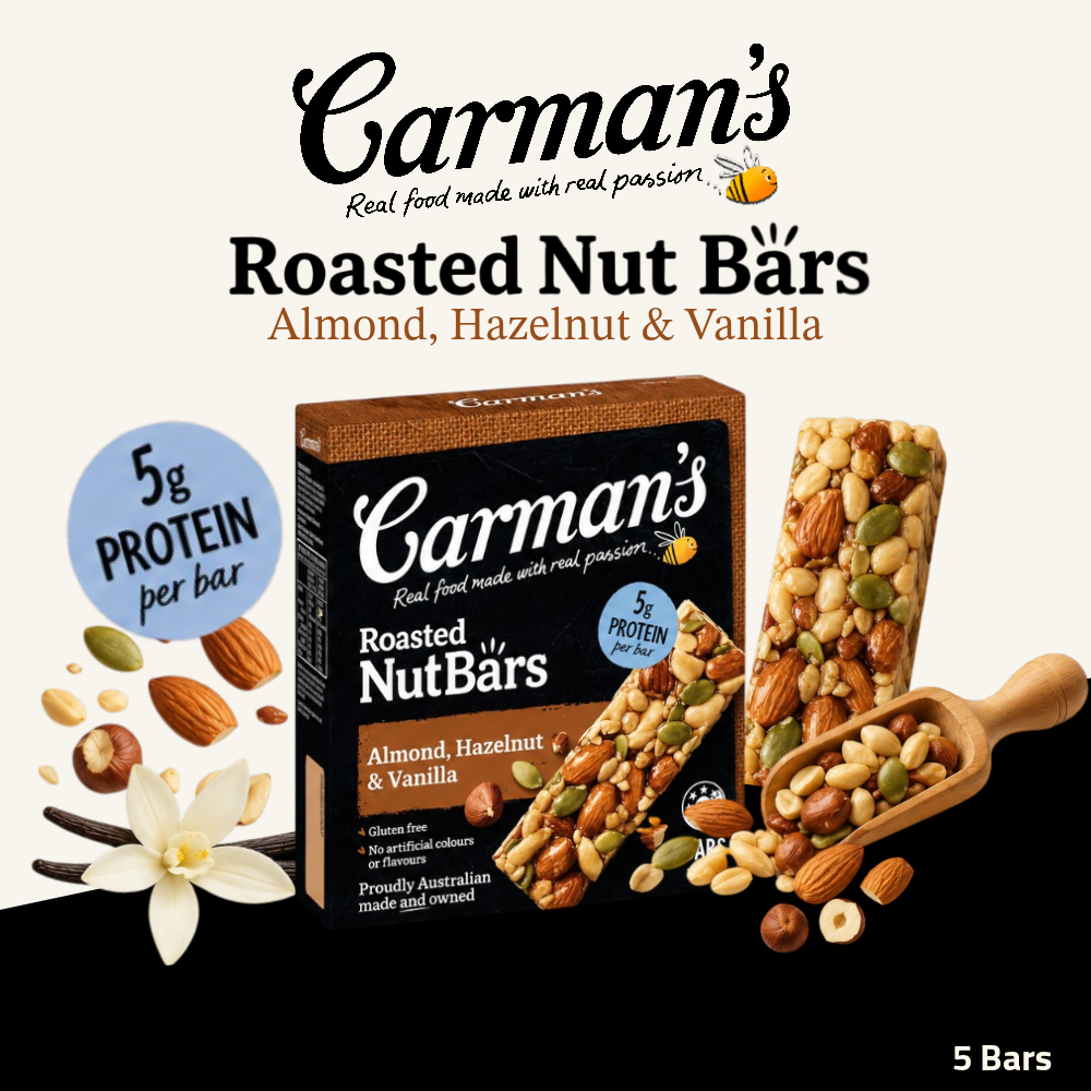 Carman's Nut Bars | Almond Hazelnut Vanilla | 5 Bars