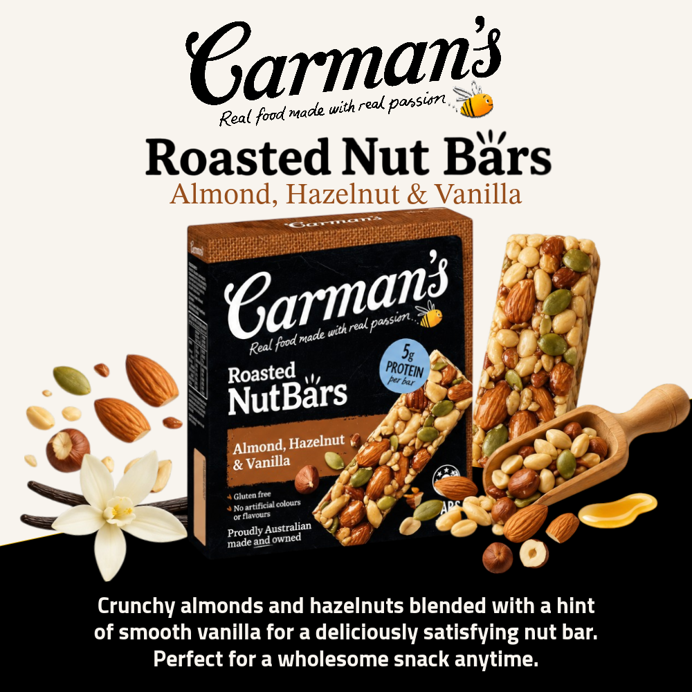 Carman's Nut Bars | Almond Hazelnut Vanilla | 5 Bars