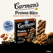 Carman's Protein Bars | Salted Dark Choco Almond | 5 Bars
