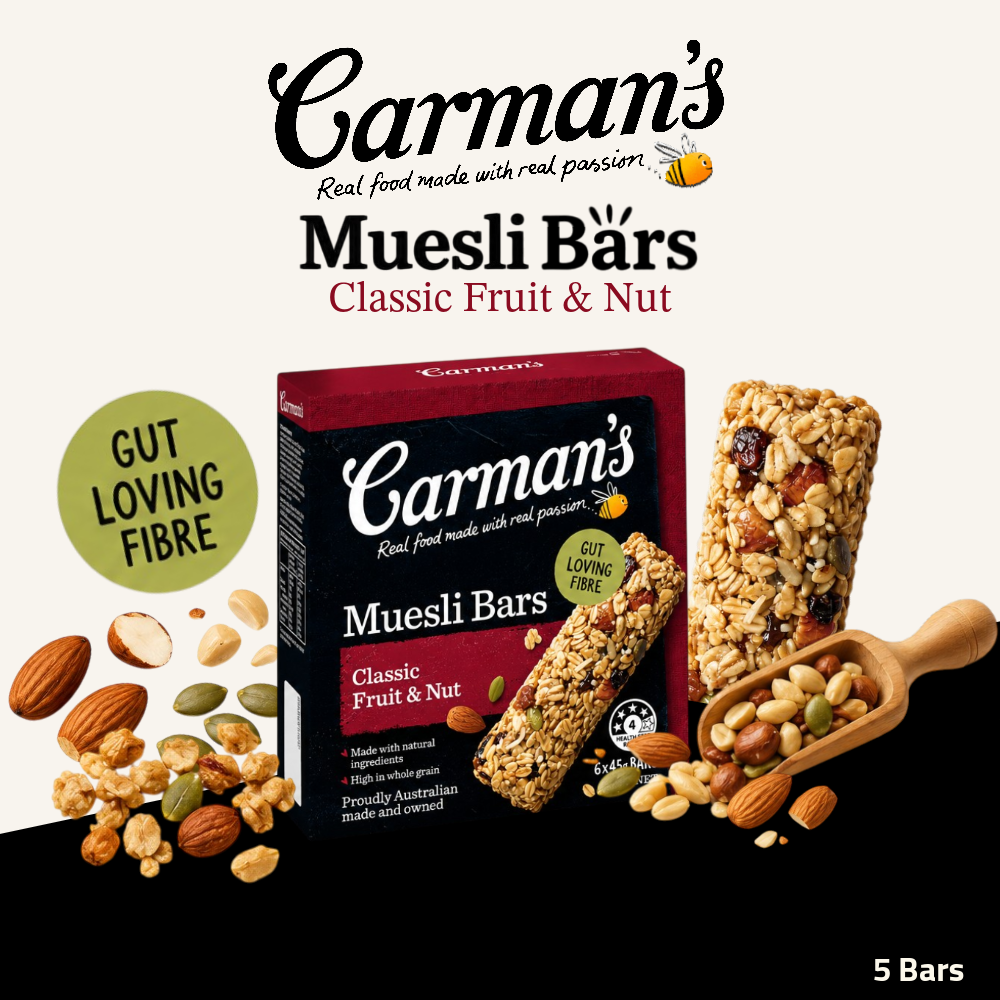 Carman's Muesli Bar | Classic Fruit & Nut | 6 Bars