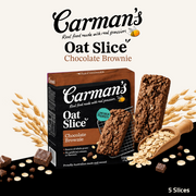 Carman's Oat Slice Bar | Whole Grain Oat Bar | Chocolate Brownie | 5 Slices