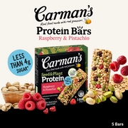 Carman's Protein Bar | Raspberry & Pistachio | 5 Bars