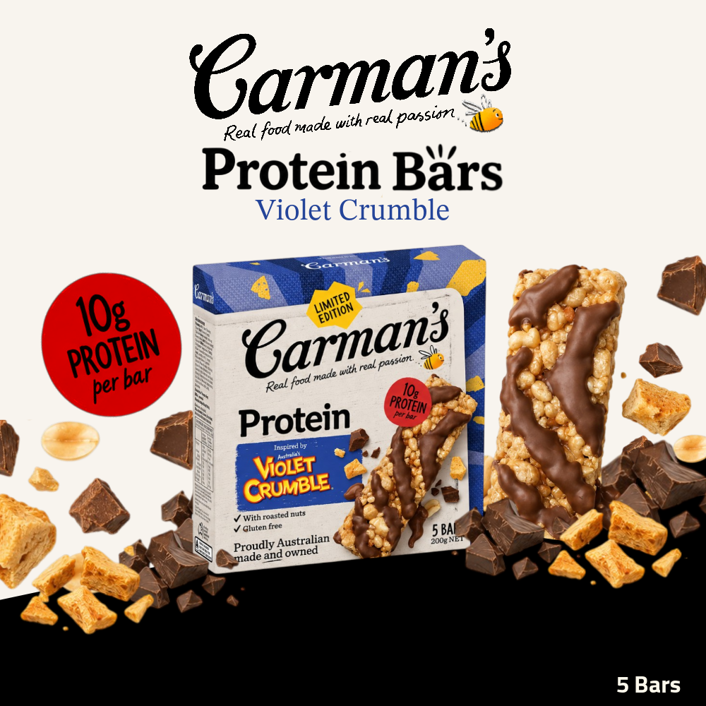 Carman's Protein Bar | Violet Crumble | 5 Bars