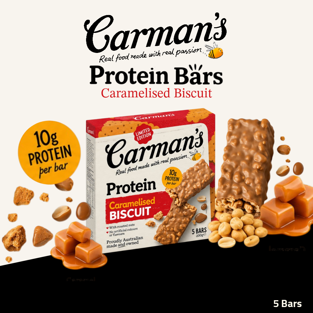 Carman's Protein Bar | Caramelised Biscuit | 5 Bars