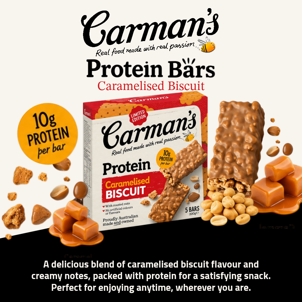 Carman's Protein Bar | Caramelised Biscuit | 5 Bars