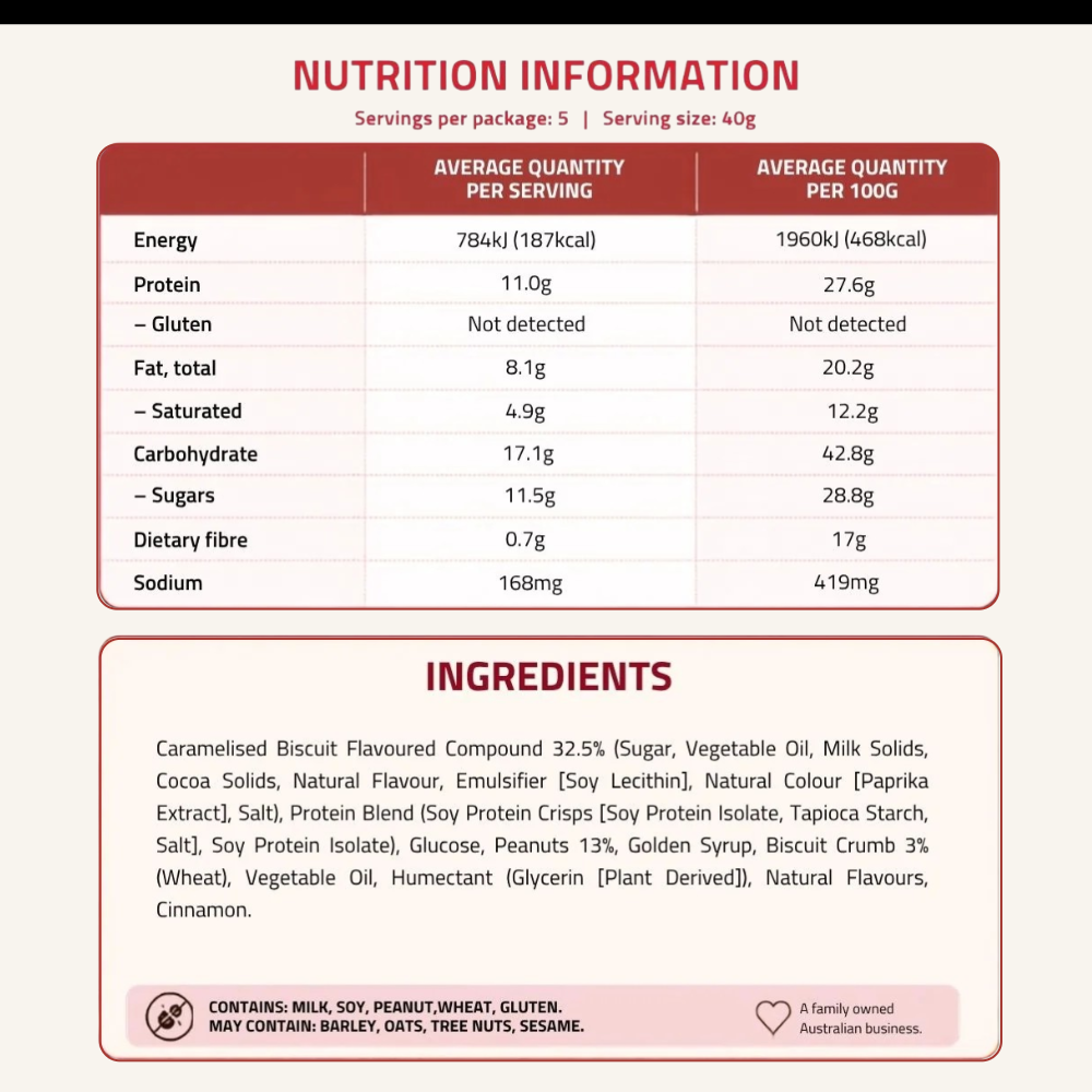 Carman's Protein Bar | Caramelised Biscuit | 5 Bars