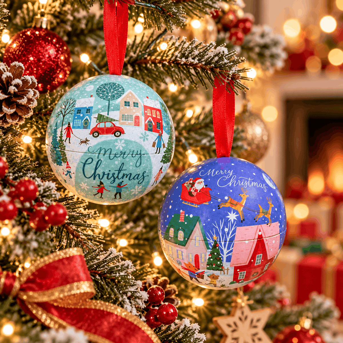 [Pre-Order] Windel Christmas Chocolate Milk Cream Baubles | Festive Milk Chocolate Treats | 32g