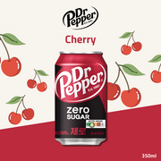 Dr Pepper Zero Sugar Cherry Soda | 24 Cans x 350ml