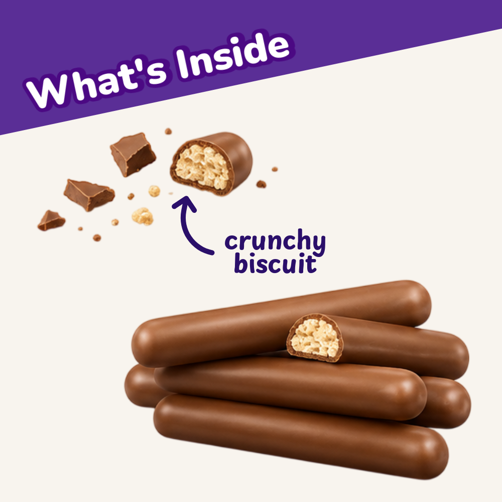 Cadbury Fingers Milk Chocolate | Chocolate-Coated Biscuit Fingers | 114g