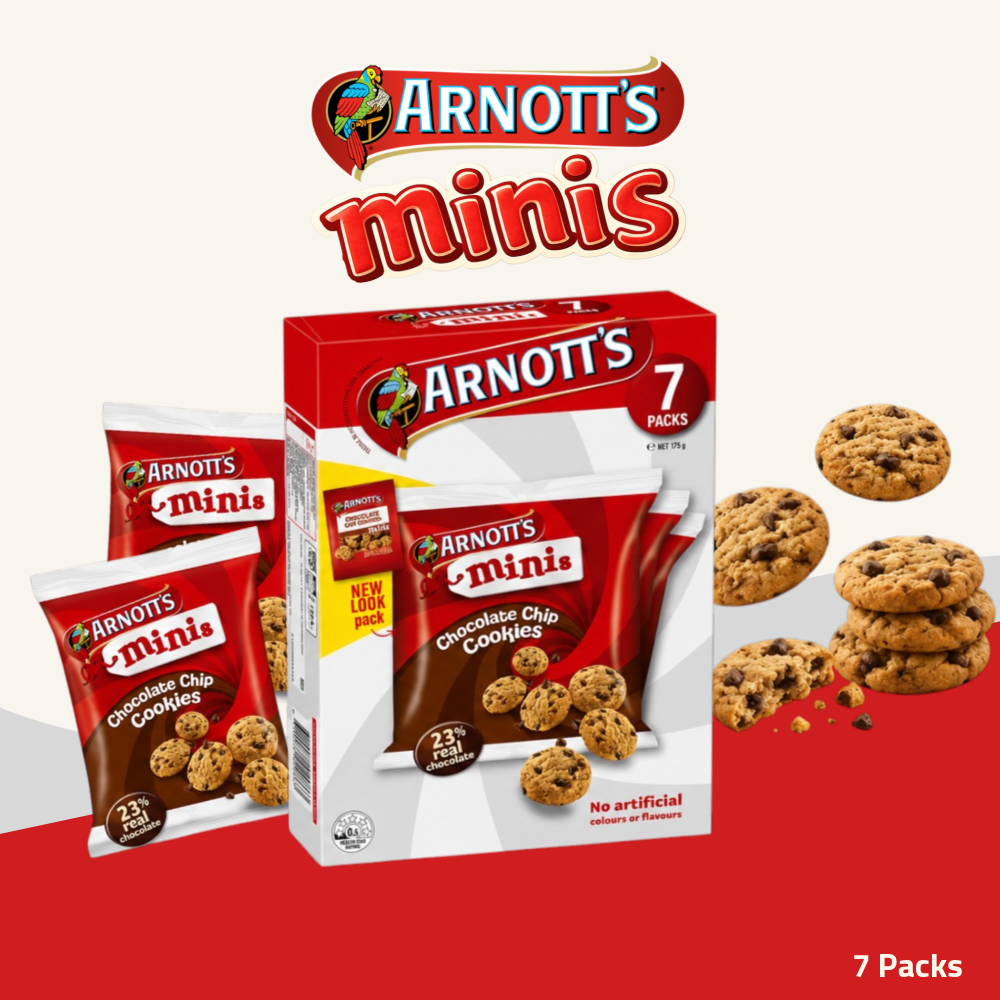 Arnott's Mini Chocolate Chip Cookies | 7 Packs