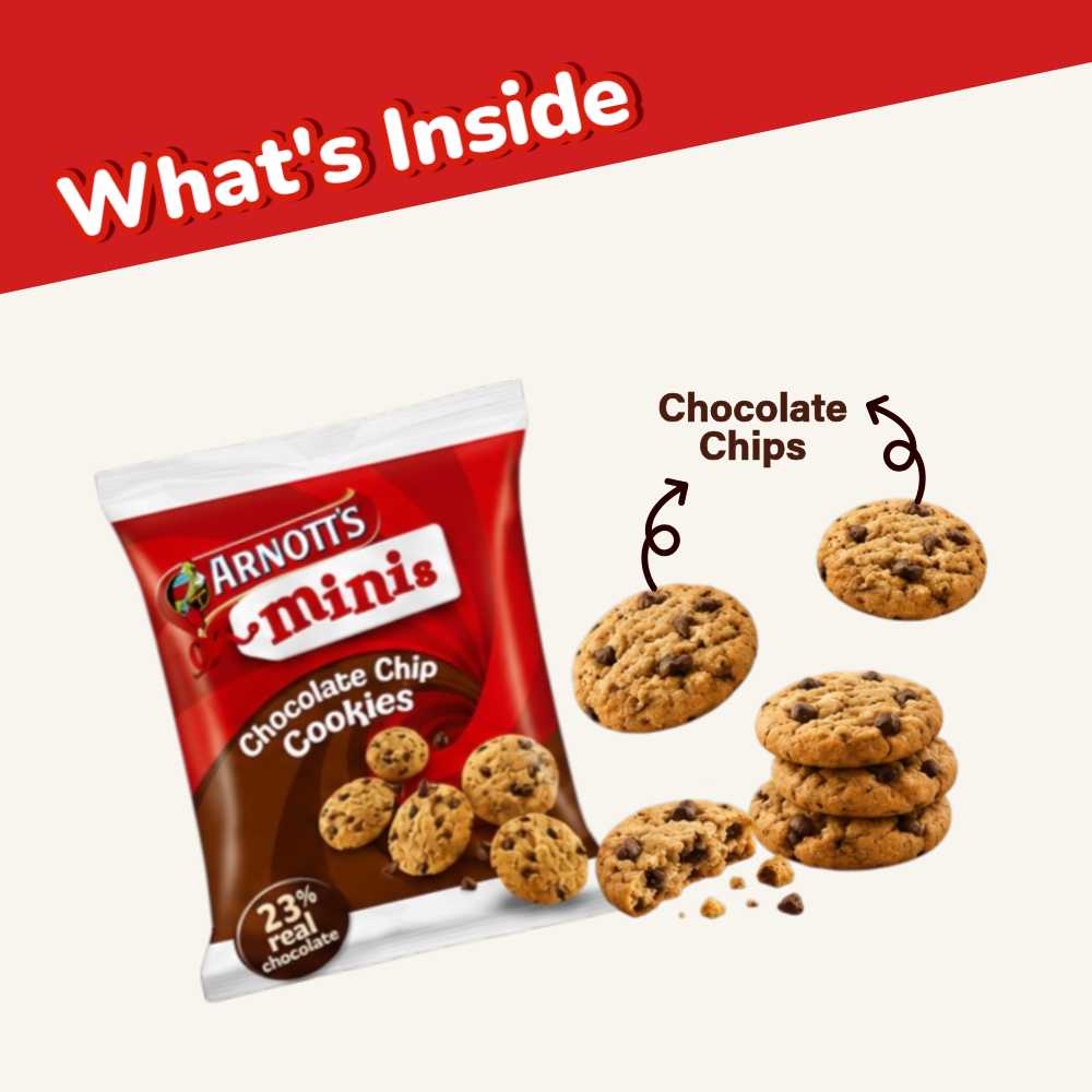 Arnott's Mini Chocolate Chip Cookies | 7 Packs