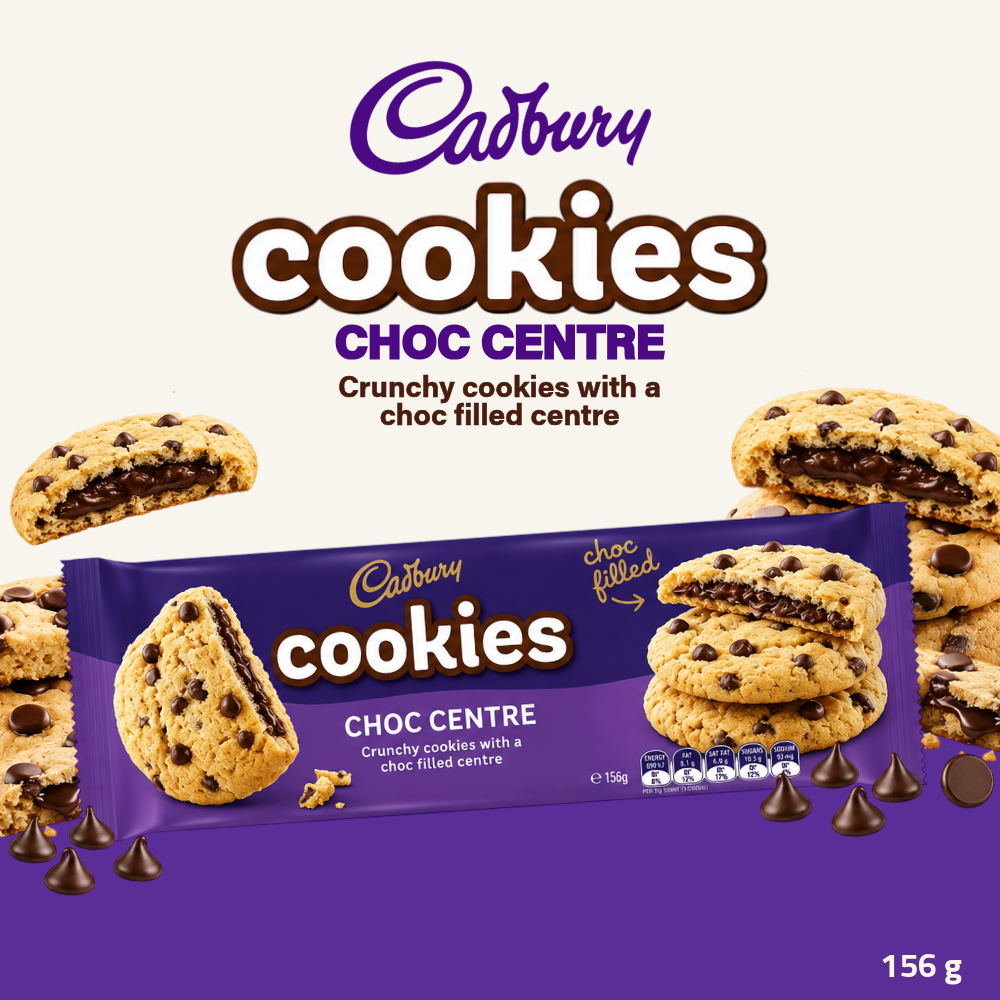 [Pre-Order] Cadbury Cookies | Chocolate Chip Cookies | Choc Centre | 156g
