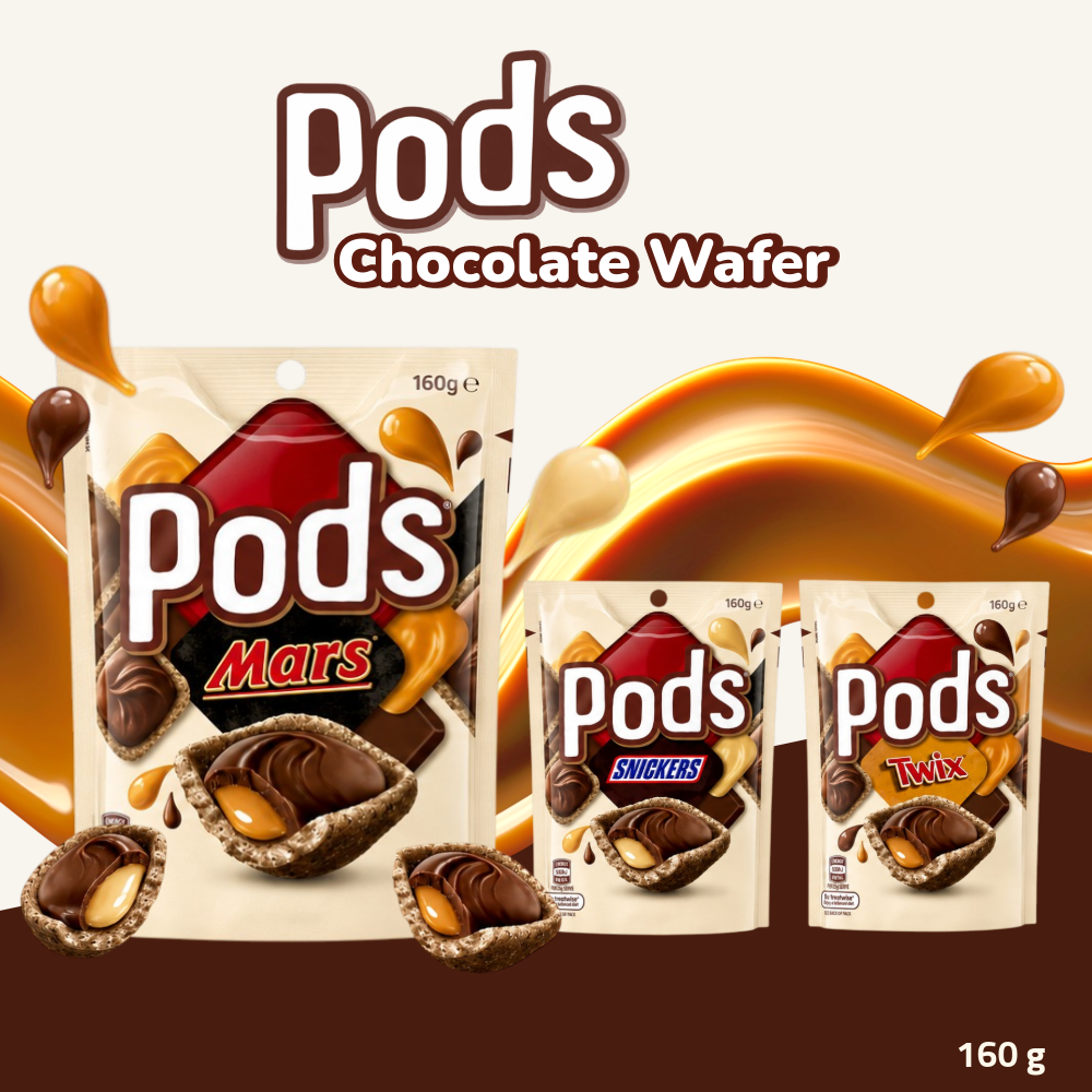 Pods Chocolate Bites | Mars, Snickers,Twix | 160g