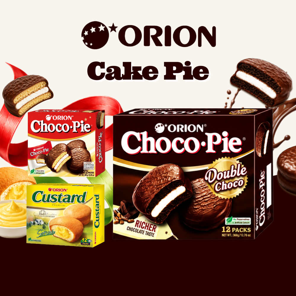 Orion Cake Pie Collection | Assorted Flavours | Halal | 12 Individual Packs