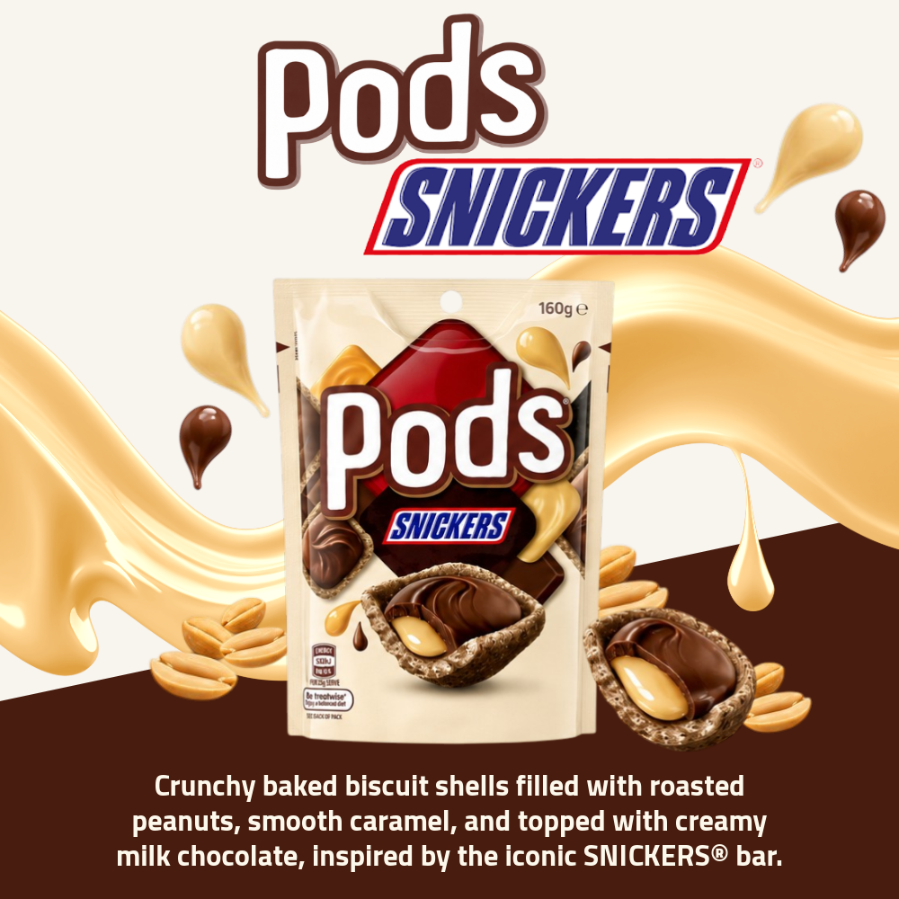 Pods Chocolate Bites 160g - Snickers