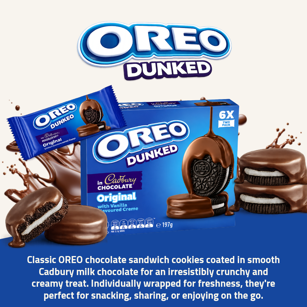 Oreo Dunked | Cadbury Chocolate Coated Oreo Cookies | 6 Packs