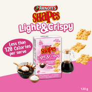 Arnott's Shapes Light & Crispy Chips | Honey Soy Chicken, Sour Cream & Chives & Balsamic Vinegar & Sea Salt | 120g