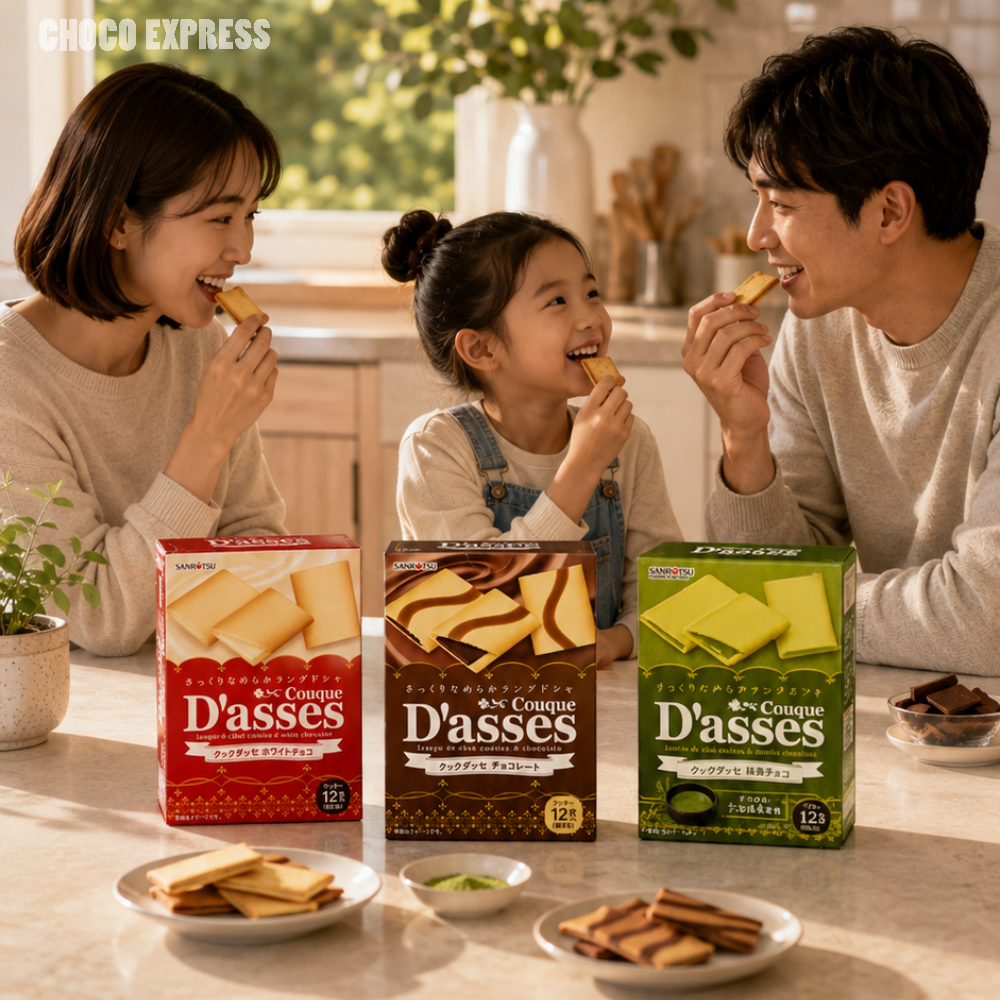Sanritsu D'asses Cream Filled Cookies | Chocolate | 12 Packs