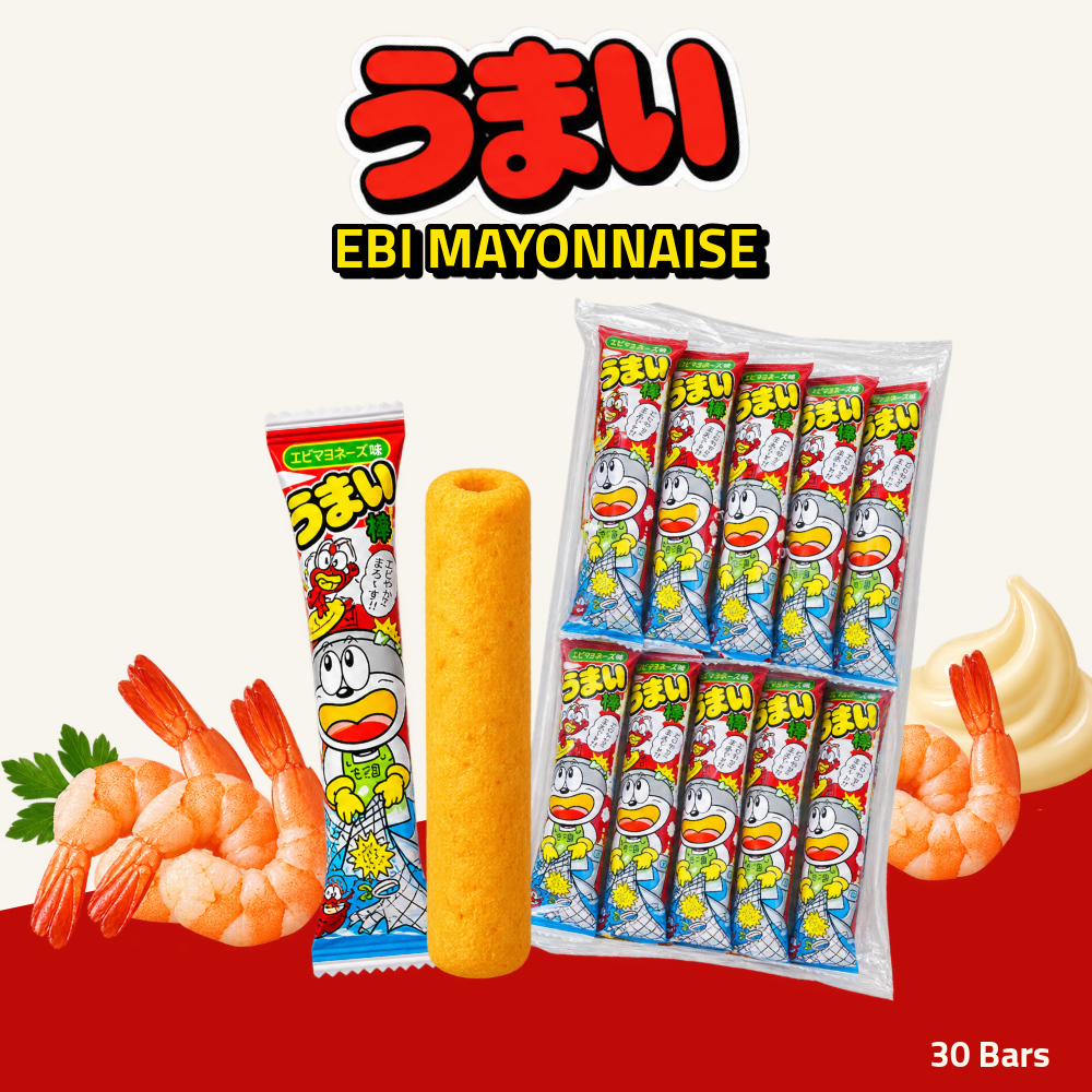 (Exp: 31.10.2026) Yaokin Umai Bar Corn Snack 30p 180g | Ebi Mayonnaise