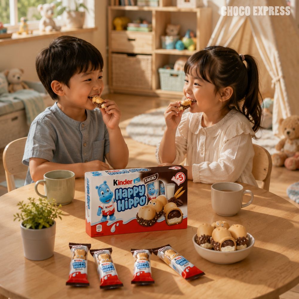 Kinder Happy Hippo | Crispy Wafer with Hazelnut Cocoa Filling | 103.5g