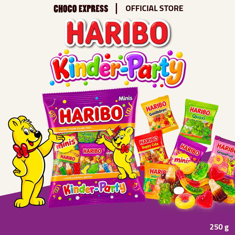 Haribo Kinder Party Mini Gummies | Assorted Gummy Candies | 250g