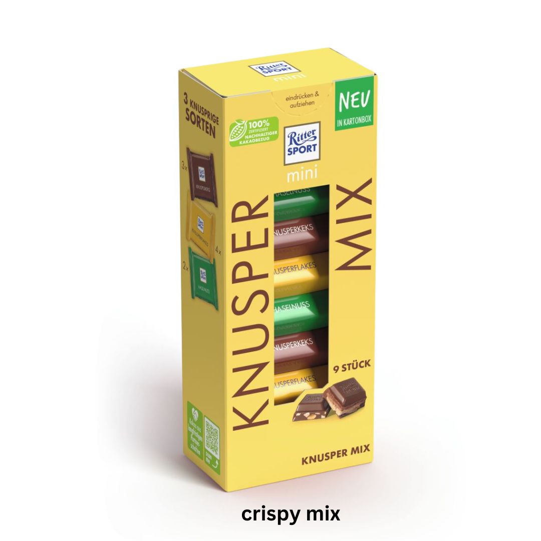 (ETA: 20 Oct 24) Ritter Sport Mini Chocolate Mix 9pcs per Box/ Product of Germany