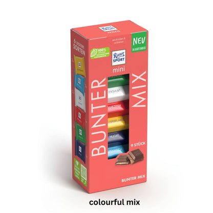 (ETA: 20 Oct 24) Ritter Sport Mini Chocolate Mix 9pcs per Box/ Product of Germany