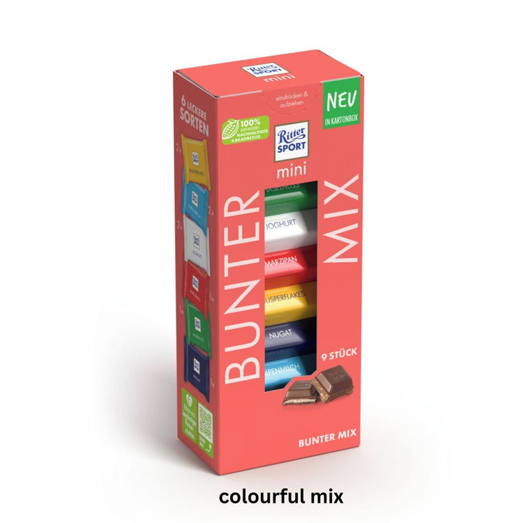 (ETA: 20 Oct 24) Ritter Sport Mini Chocolate Mix 9pcs per Box/ Product of Germany (ETA: 20 Oct 24)