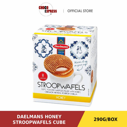 Daelmans Stroopwafels Cube 230g | Honey Flavor