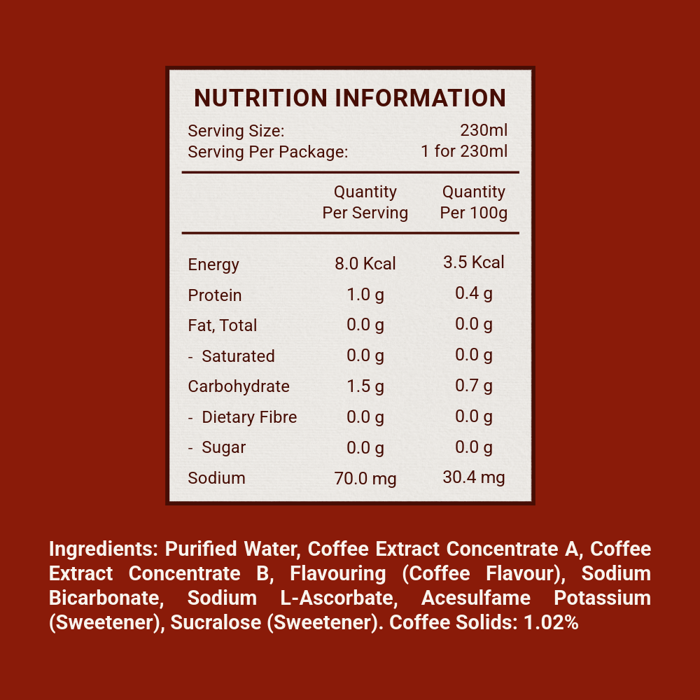 LOTTE Cantata Coffee Series | Iced Sweet Americano | 230ml