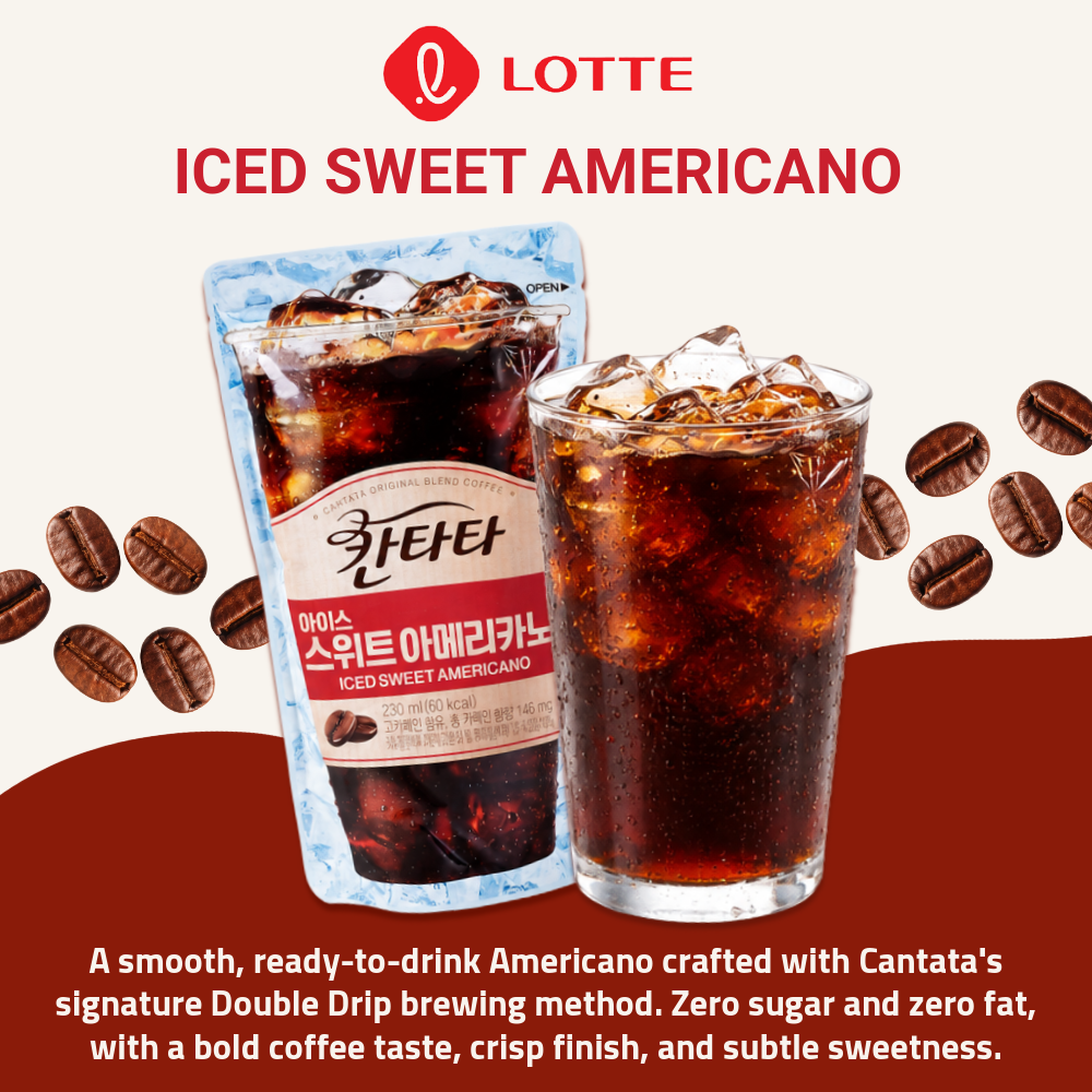 LOTTE Cantata Coffee Series | Iced Sweet Americano | 230ml