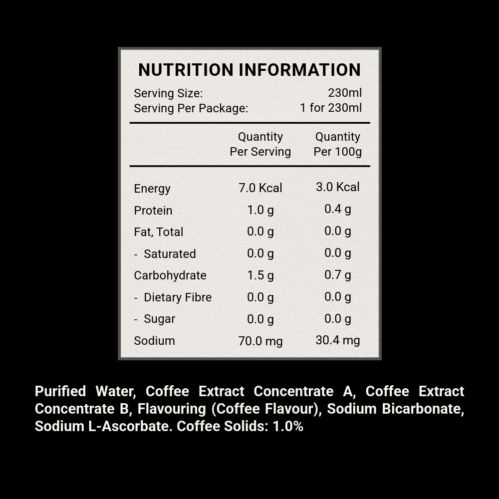 LOTTE Cantata Coffee Series | Iced Black Coffee | 230ml