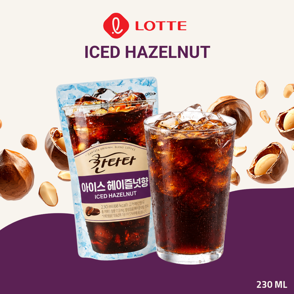 LOTTE Cantata Coffee Series | Iced Hazelnut Coffee | 230ml