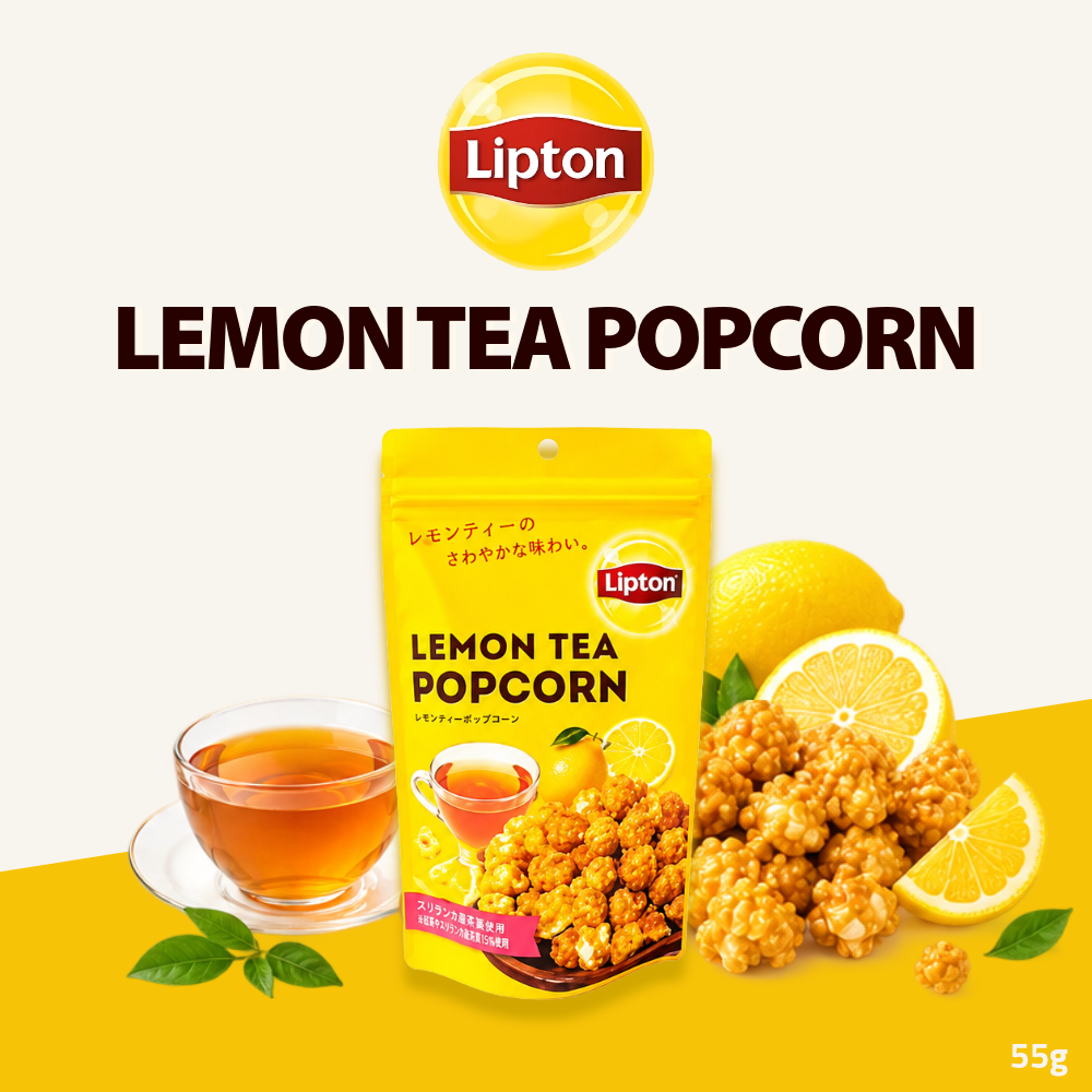 Lipton Tea Popcorn Collection | Lemon Tea Flavour | 55g