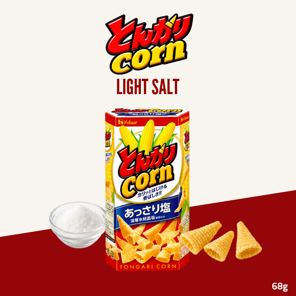 House Tongari Corn Snack | Light Salt | 68g